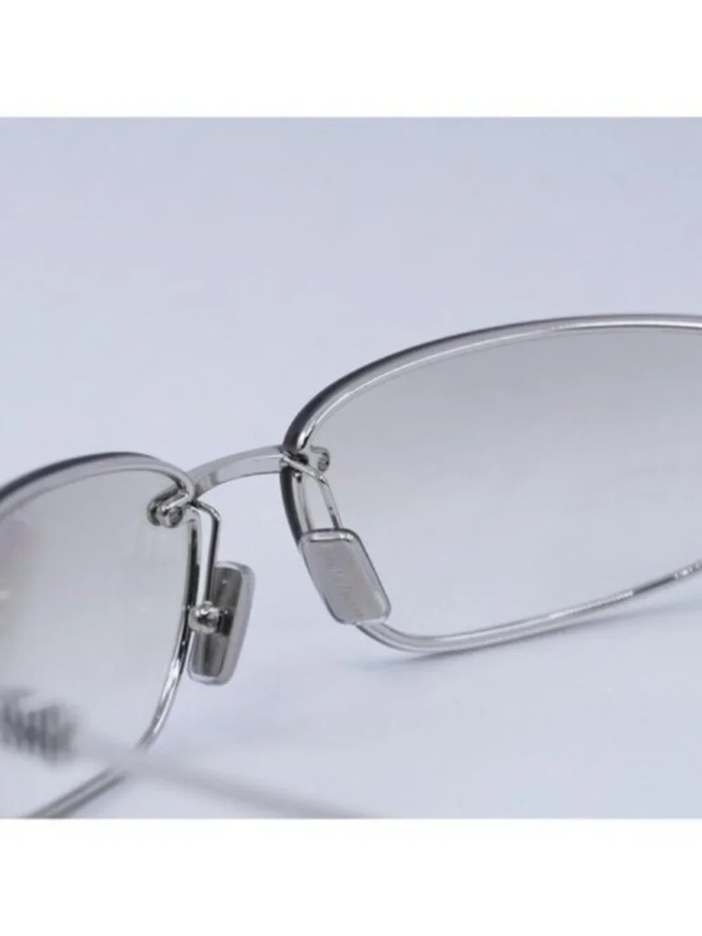Miu Miu MUA50S 1BC8H1 Sunglasses Silver Rectangle Frame